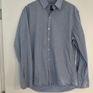 Men's Blue Patterned Shirt